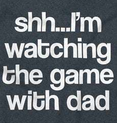 Watching the Game Football Romper Bodysuit-Direct To Garment Print-Brisco Baby