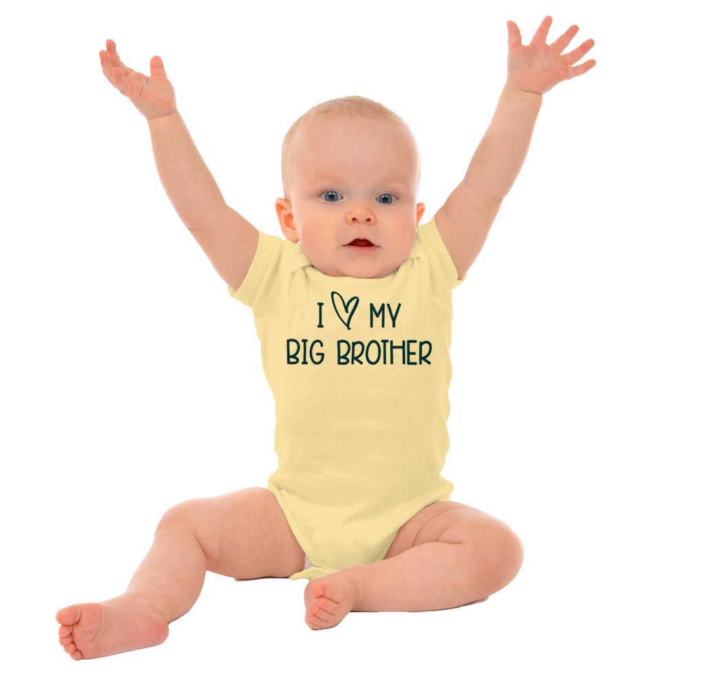 I Love My Big Brother Romper Bodysuit-Direct To Garment Print-Brisco Baby