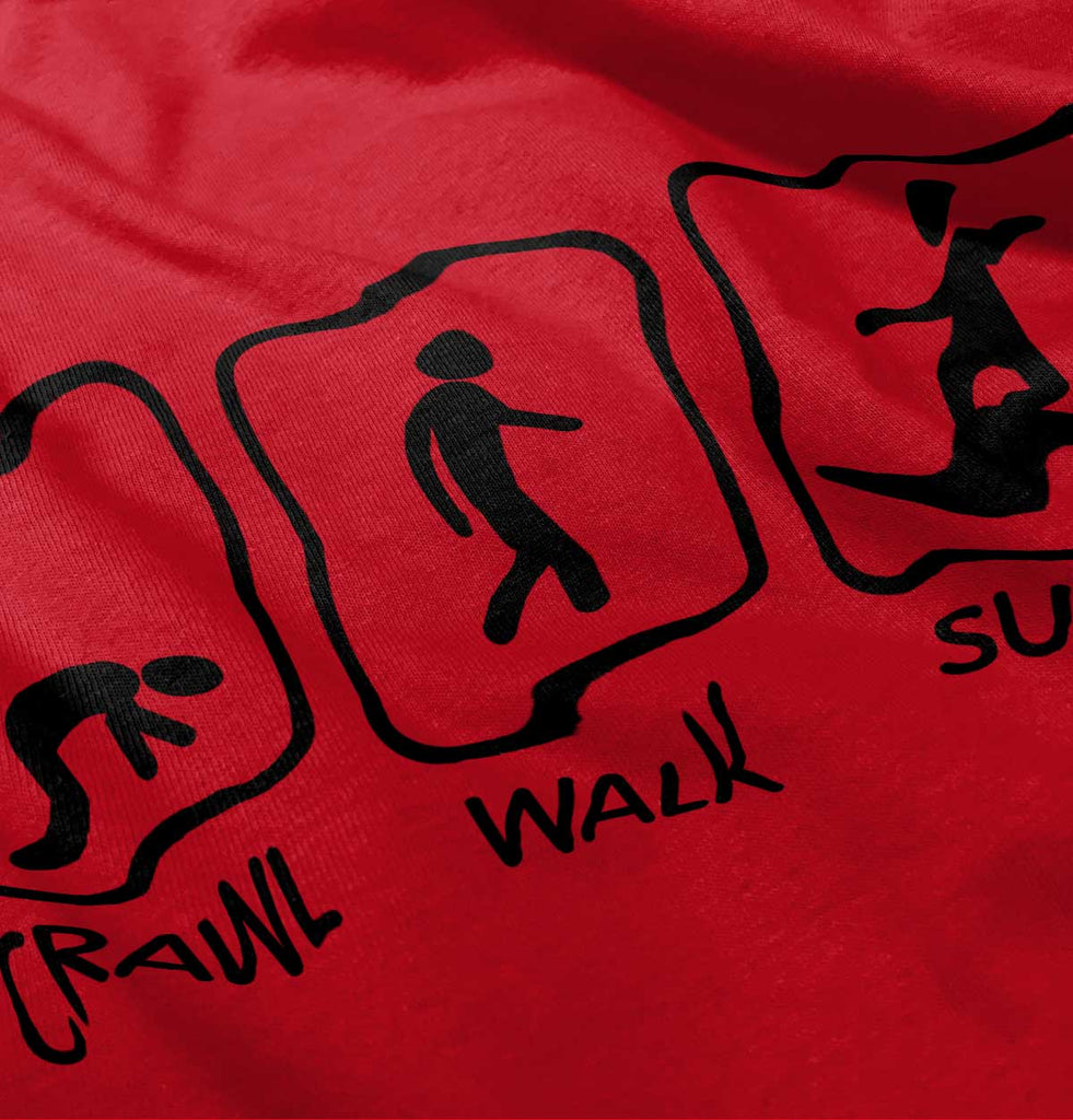 Crawl Walk Surf Toddler Pullover Hoodie-Direct To Garment Print-Brisco Baby