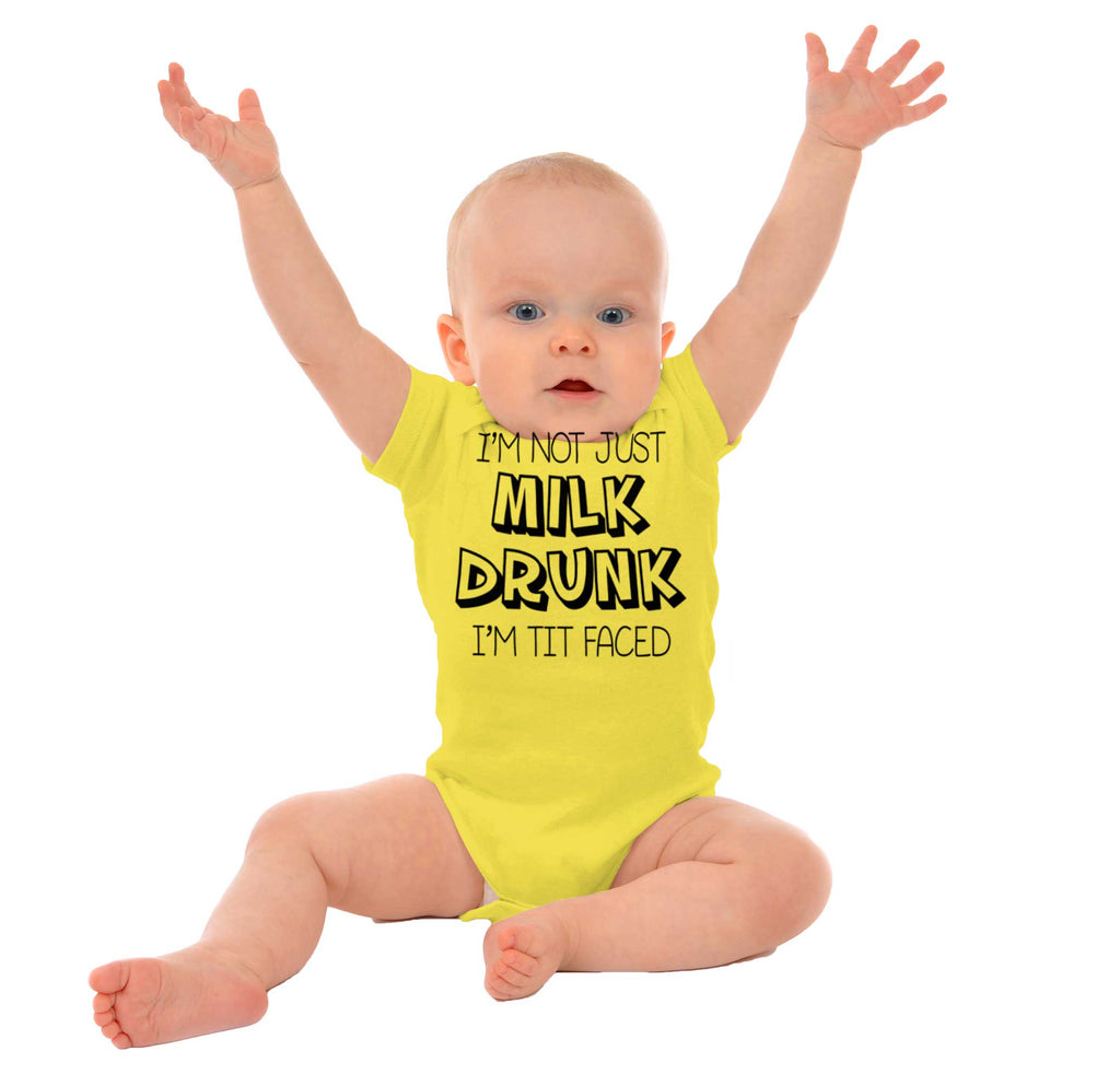 Milk Drunk Romper Bodysuit-Direct To Garment Print-Brisco Baby