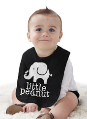 Elephant Peanut Infant Baby Bib-Direct To Garment Print-Brisco Baby