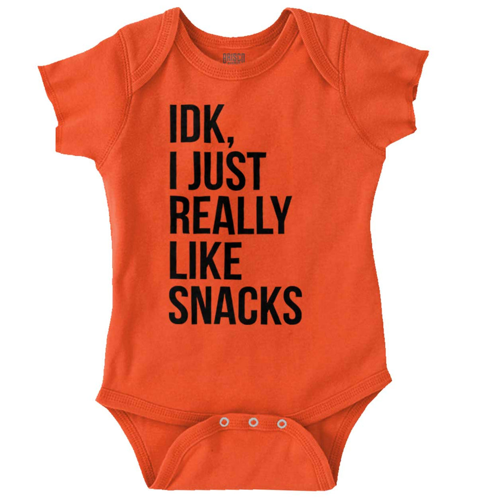 Really Like Snacks Romper Bodysuit-Direct To Garment Print-Brisco Baby
