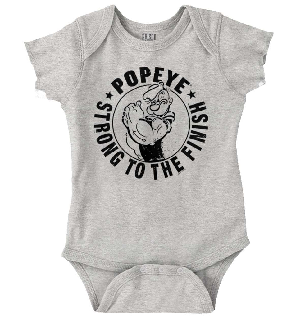 Popeye To The Finish Romper Bodysuit-Direct To Garment Print-Brisco Baby