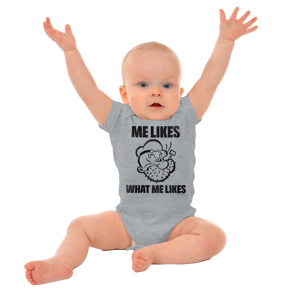 What Me Likes Romper Bodysuit-Direct To Garment Print-Brisco Baby