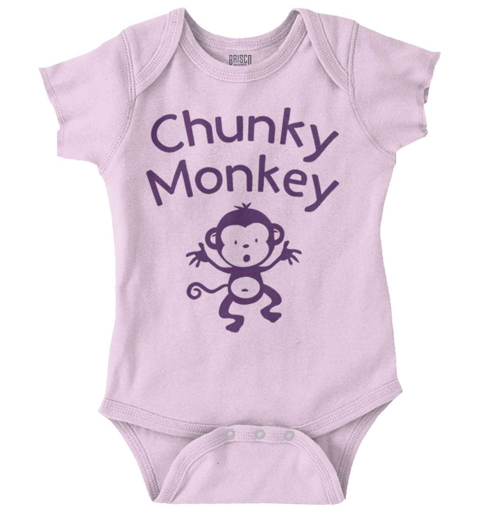 Chunky Monkey Romper Bodysuit-Direct To Garment Print-Brisco Baby