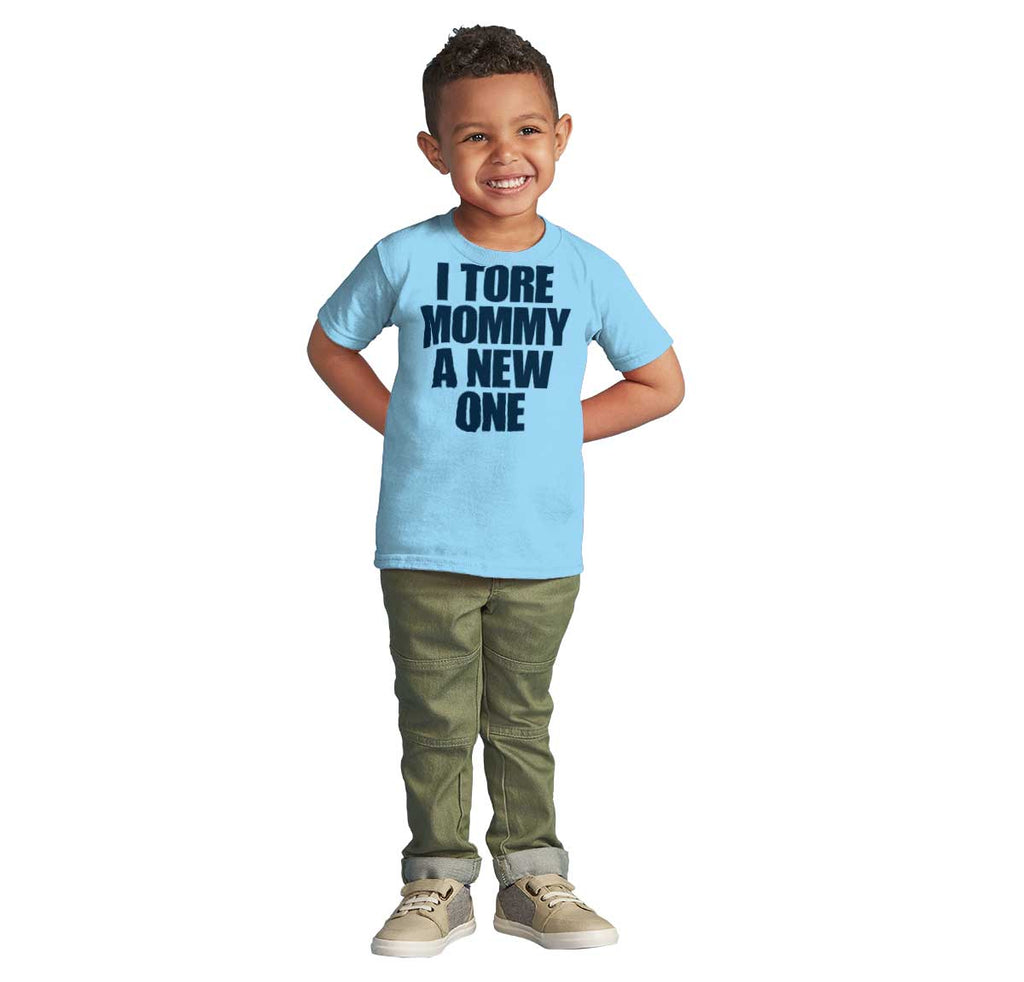 Tore Mommy A New One Infant Toddler T Shirt-Direct To Garment Print-Brisco Baby
