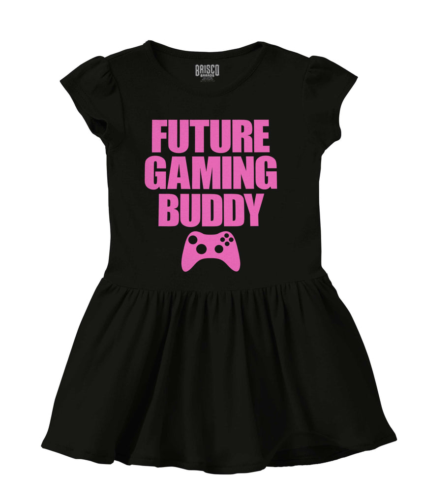 Future Gaming Buddy Solid Baby Infant Dress-Direct To Garment Print-Brisco Baby
