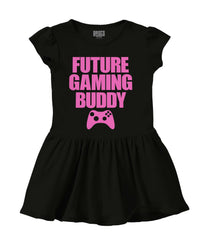 Future Gaming Buddy Solid Baby Infant Dress-Direct To Garment Print-Brisco Baby