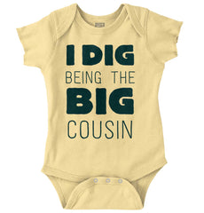 Dig Big Cousin Romper Bodysuit-Direct To Garment Print-Brisco Baby