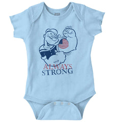 Always Strong Romper Bodysuit-Direct To Garment Print-Brisco Baby