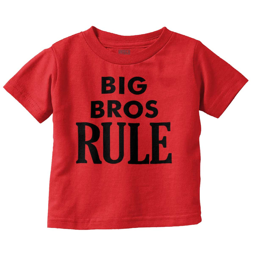 Big Bros Rule Infant Toddler T Shirt-Direct To Garment Print-Brisco Baby