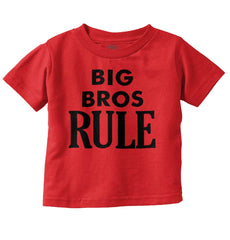 Big Bros Rule Infant Toddler T Shirt-Direct To Garment Print-Brisco Baby