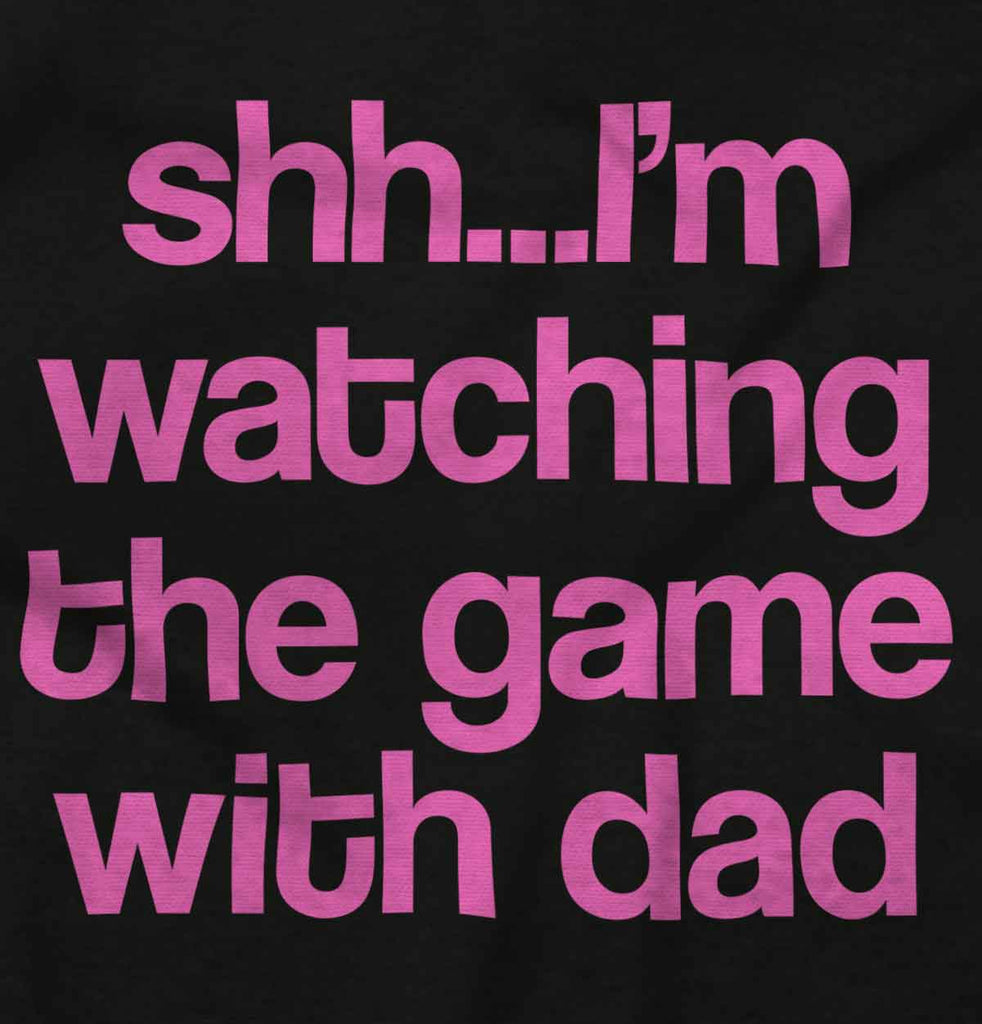 Watching the Game Toddler Ruffled Trim T-Shirt-Direct To Garment Print-Brisco Baby