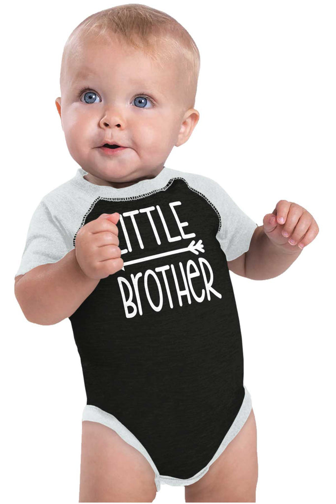 Little Brother Raglan Romper Bodysuit-Direct To Garment Print-Brisco Baby