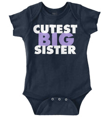 Cutest Big Sister Romper Bodysuit-Direct To Garment Print-Brisco Baby