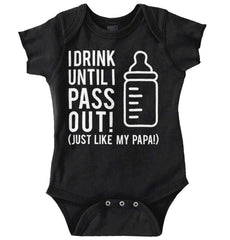 Drink Until I Pass Out Romper Bodysuit-Direct To Garment Print-Brisco Baby