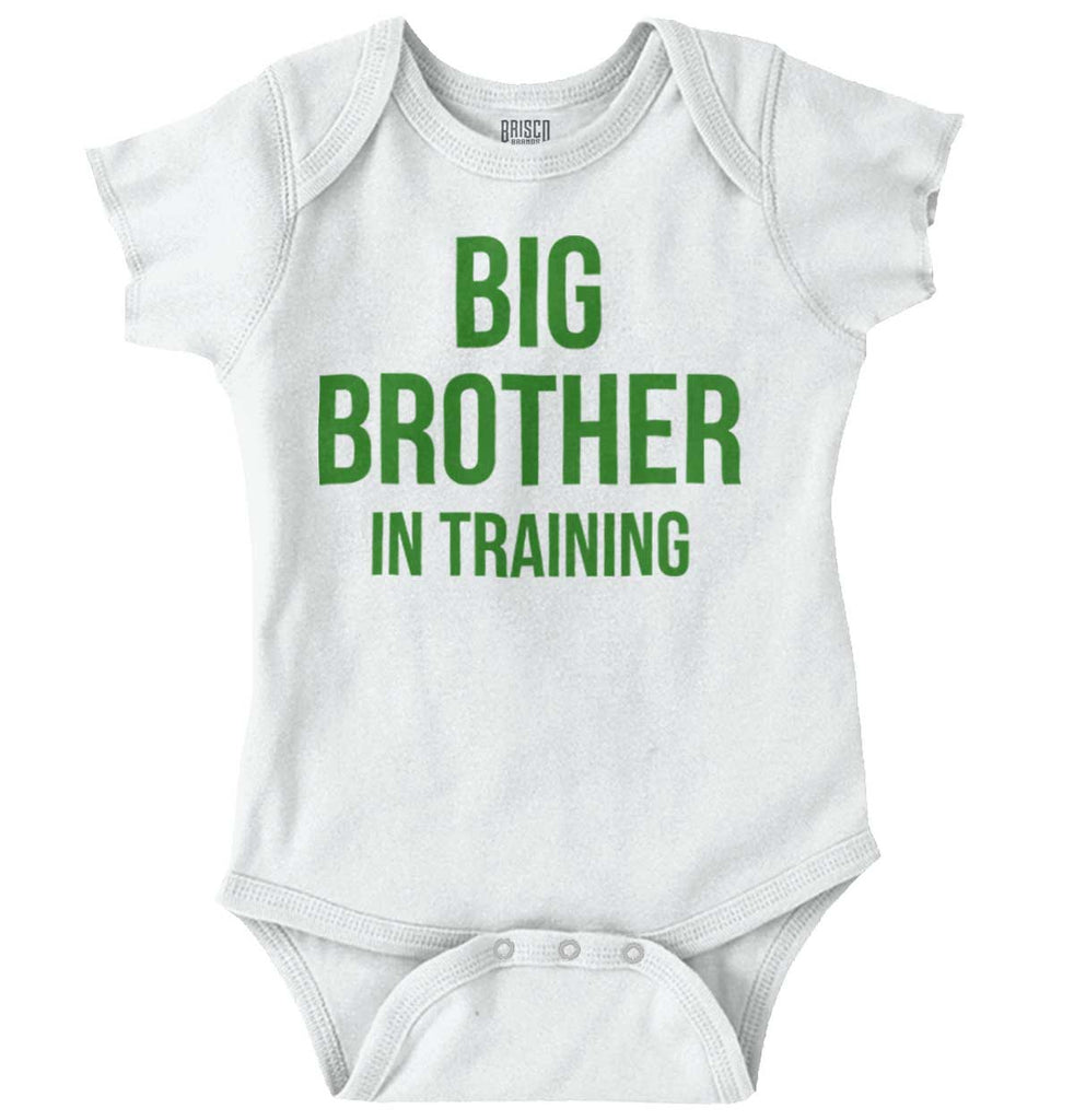 Big Brother In Training Romper Bodysuit-Direct To Garment Print-Brisco Baby