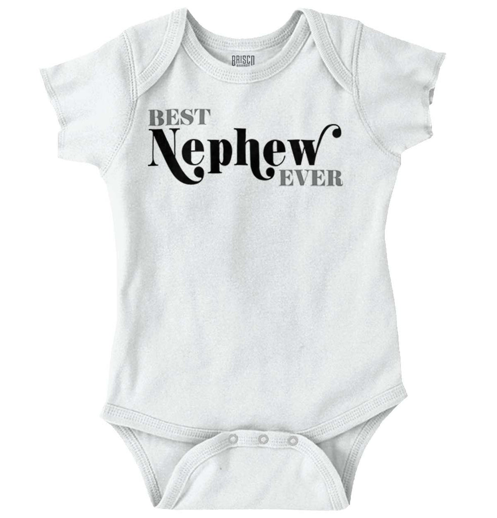Best Nephew Ever Romper Bodysuit-Direct To Garment Print-Brisco Baby