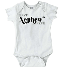 Best Nephew Ever Romper Bodysuit-Direct To Garment Print-Brisco Baby