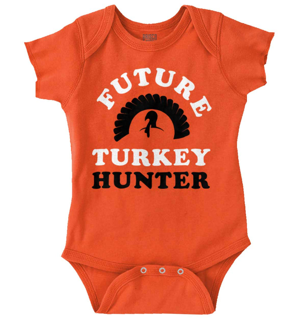 Future Turkey Hunter Romper Bodysuit-Direct To Garment Print-Brisco Baby