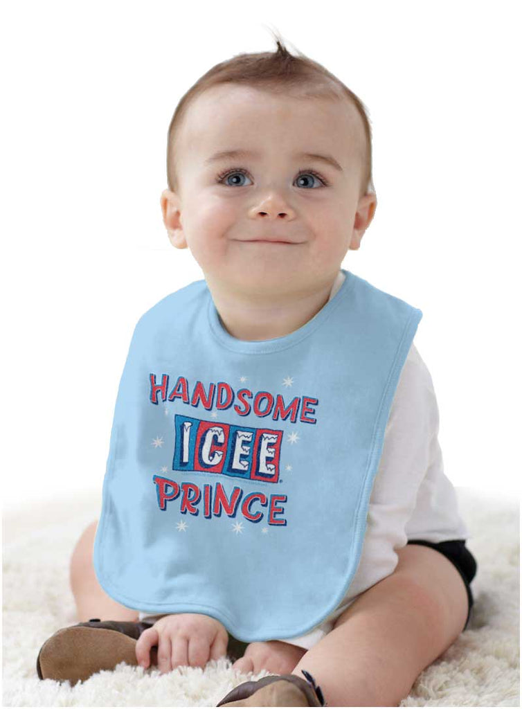 Handsome Prince Infant Baby Bib-Direct To Garment Print-Brisco Baby