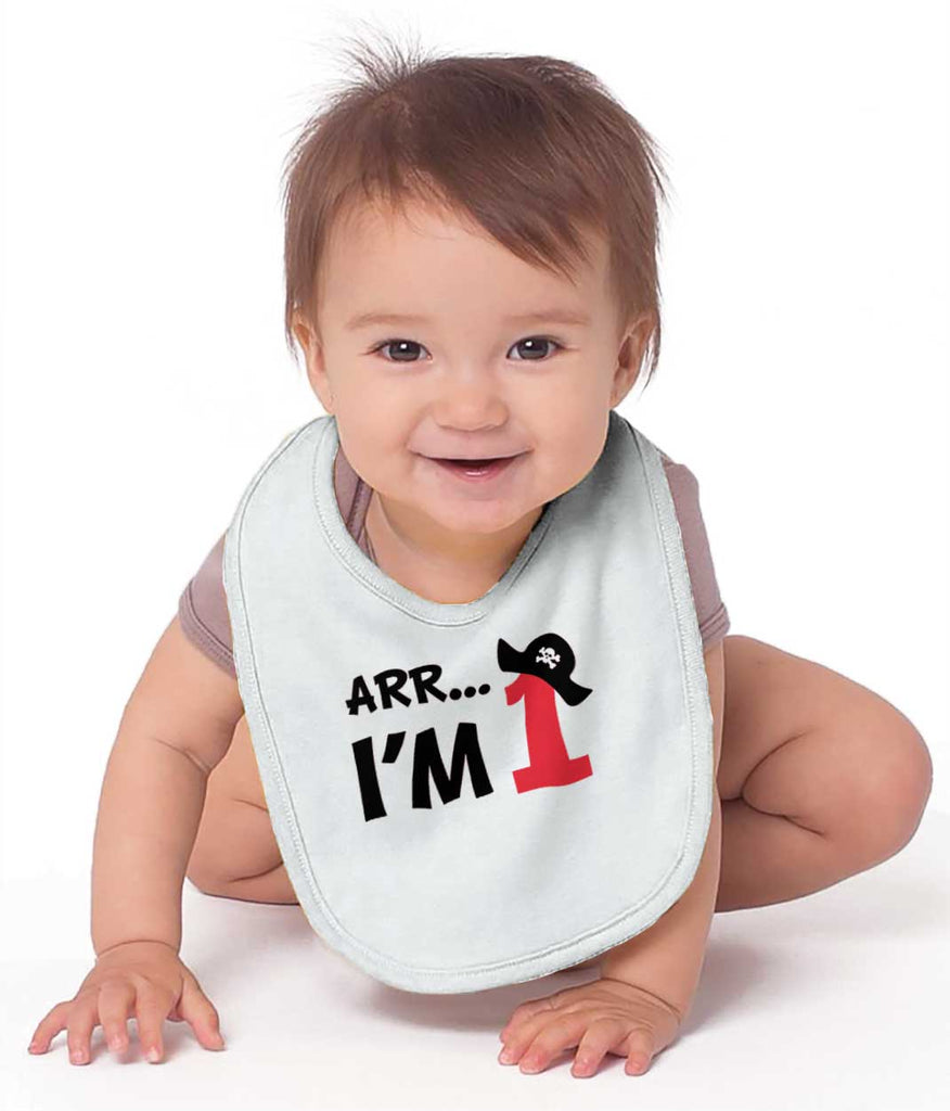 Arr I'm 1 Infant Baby Bib-Direct To Garment Print-Brisco Baby