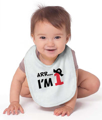Arr I'm 1 Infant Baby Bib-Direct To Garment Print-Brisco Baby
