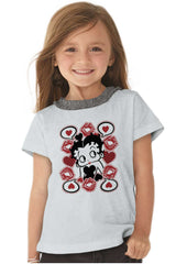 Betty In Love Toddler Ruffled Trim T-Shirt-Direct To Garment Print-Brisco Baby