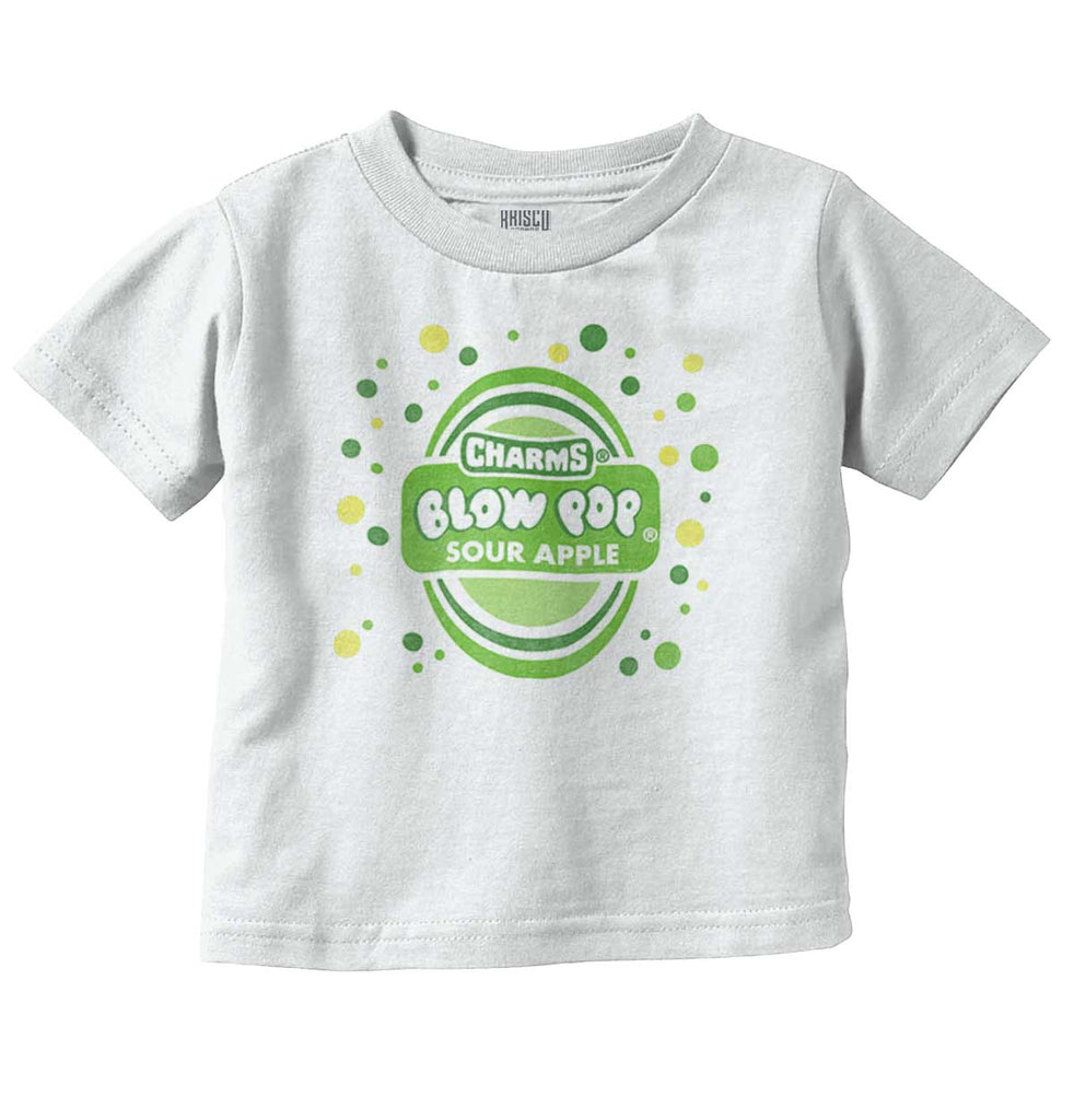 Sour Apple Blow Pop Infant Toddler T Shirt-Direct To Garment Print-Brisco Baby