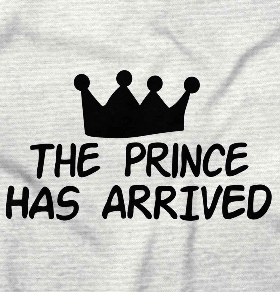 The Prince Has Arrived Romper Bodysuit-Direct To Garment Print-Brisco Baby