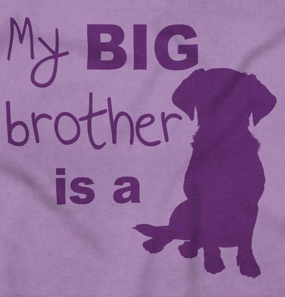 Brother is a Dog Toddler Ruffled Trim T-Shirt-Direct To Garment Print-Brisco Baby