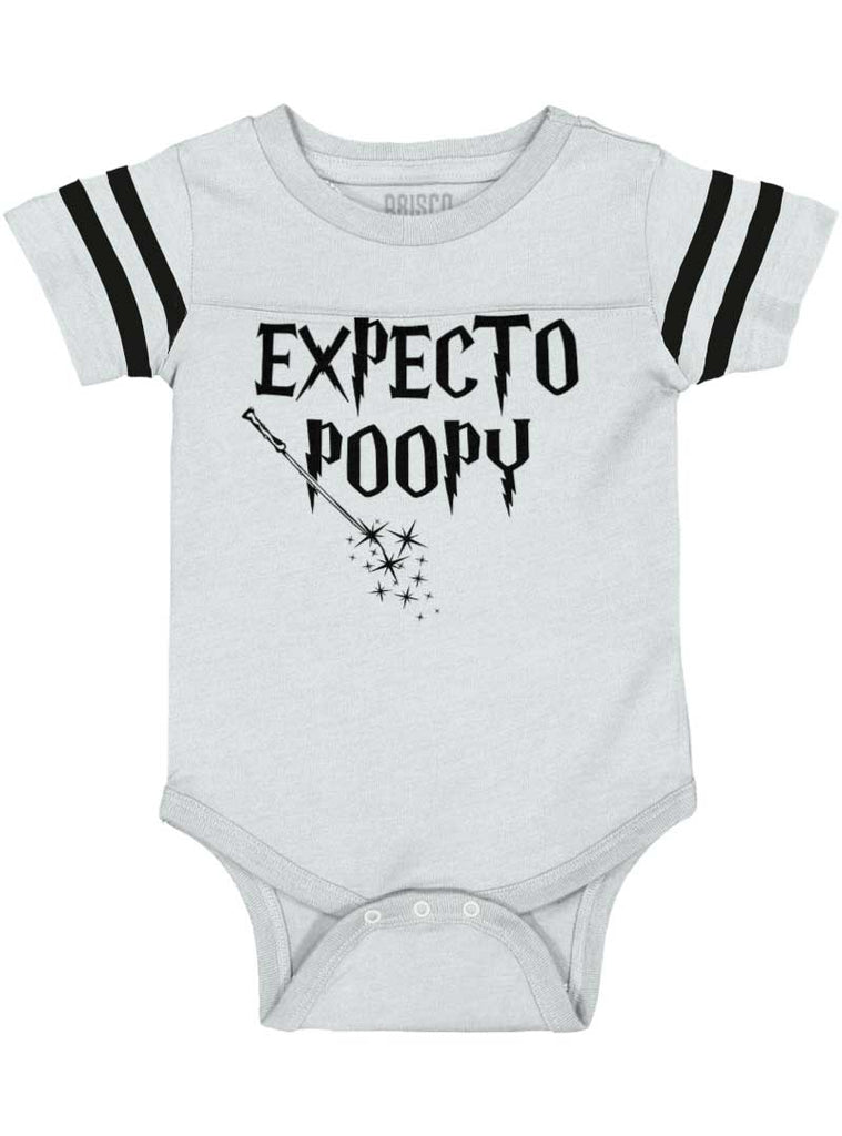 Expecto Poopy Football Romper Bodysuit-Direct To Garment Print-Brisco Baby