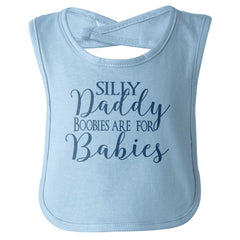 Boobies For Babies Infant Baby Bib-Direct To Garment Print-Brisco Baby