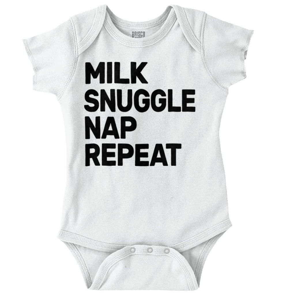 Milk Snuggle Nap Romper Bodysuit-Direct To Garment Print-Brisco Baby