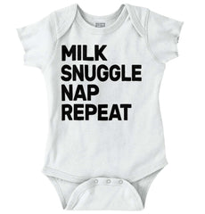 Milk Snuggle Nap Romper Bodysuit-Direct To Garment Print-Brisco Baby