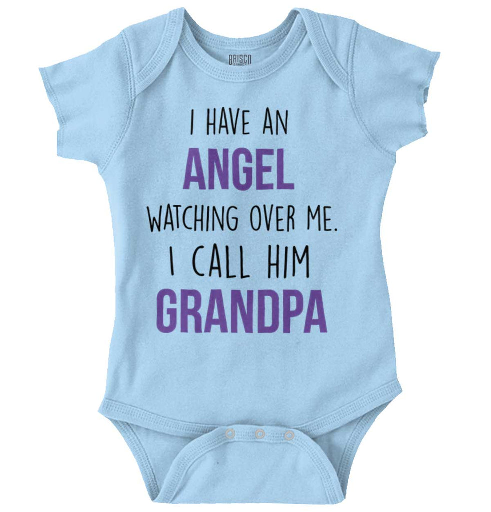 Grandpa Watching Over Me Romper Bodysuit-Direct To Garment Print-Brisco Baby