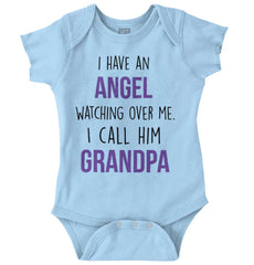 Grandpa Watching Over Me Romper Bodysuit-Direct To Garment Print-Brisco Baby