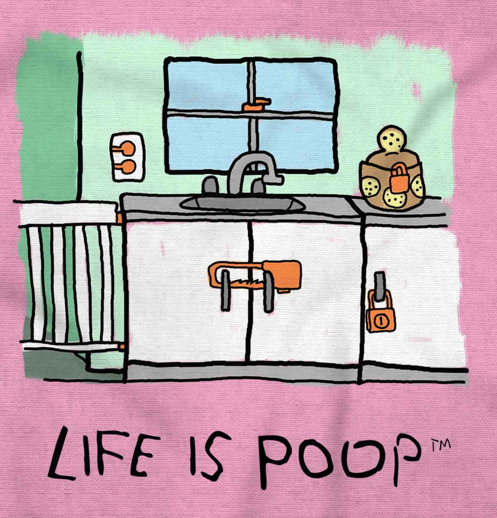 Safety Locks Infant Toddler T Shirt-Direct To Garment Print-Brisco Baby