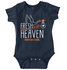 Fresh From Heaven Romper Bodysuit-Direct To Garment Print-Brisco Baby