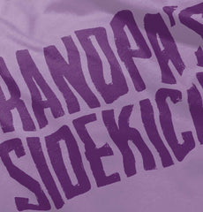 Grandpa's Sidekick Baby Ruffled Trim Romper-Direct To Garment Print-Brisco Baby