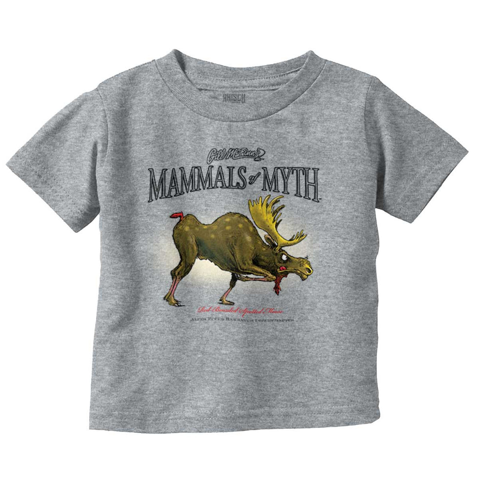 Bearded Spotted Moose Infant Toddler T Shirt-Direct To Garment Print-Brisco Baby