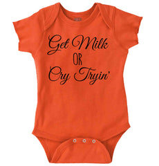 Get Milk Romper Bodysuit-Direct To Garment Print-Brisco Baby