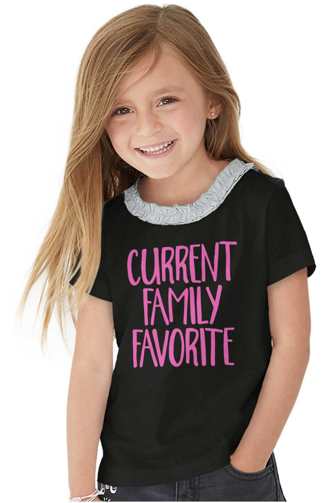 Family Favorite Toddler Ruffled Trim T-Shirt-Direct To Garment Print-Brisco Baby