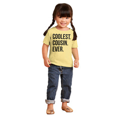 Coolest Cousin Ever Infant Toddler T Shirt-Direct To Garment Print-Brisco Baby
