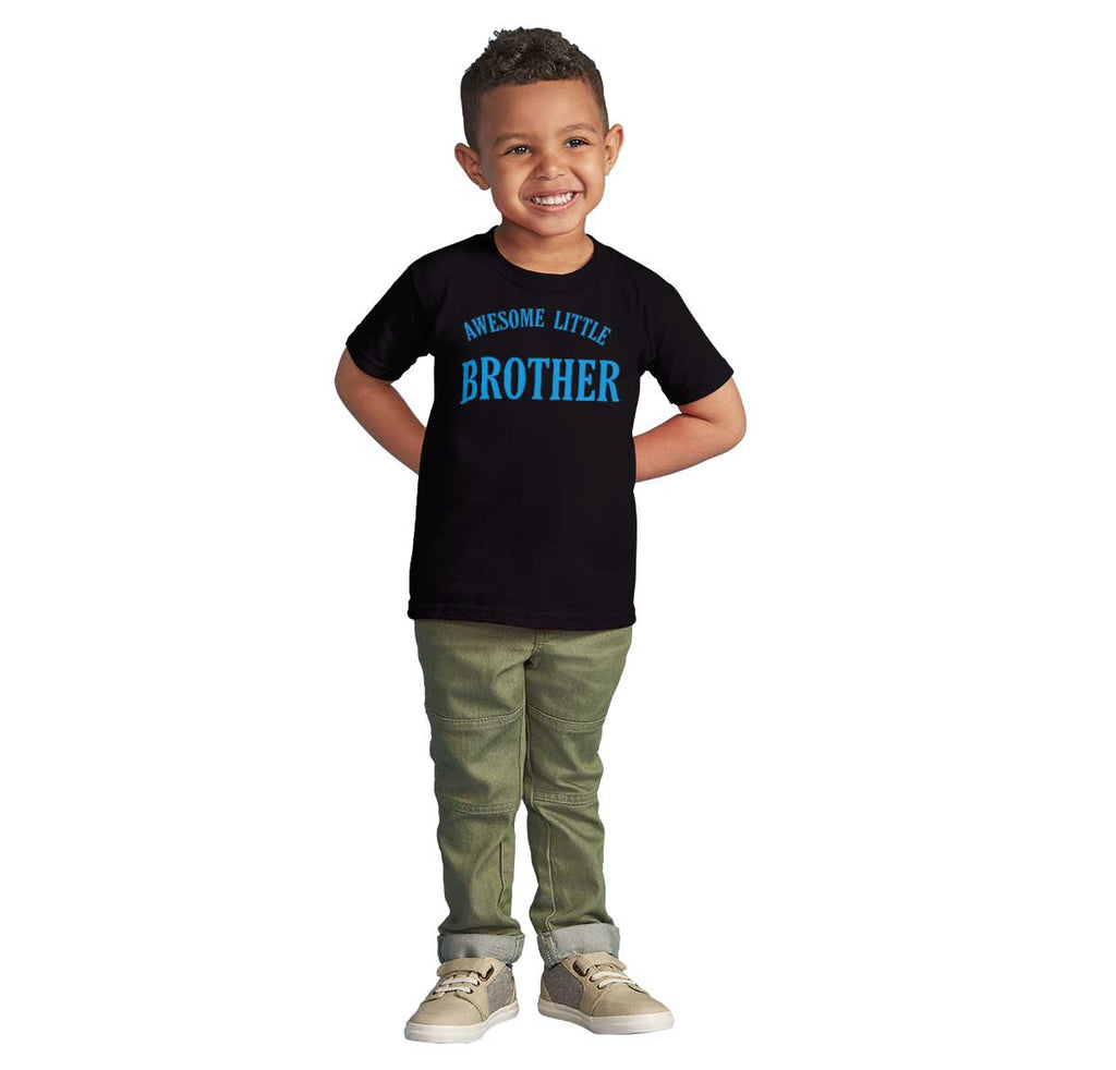 Awesome Little Brother Infant Toddler T Shirt-Direct To Garment Print-Brisco Baby