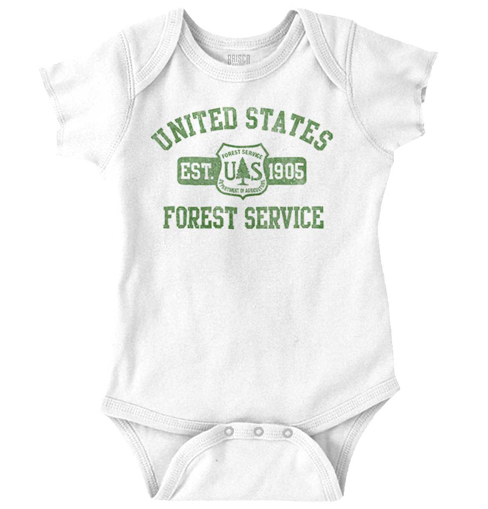 Forest Service Romper Bodysuit-Direct To Garment Print-Brisco Baby