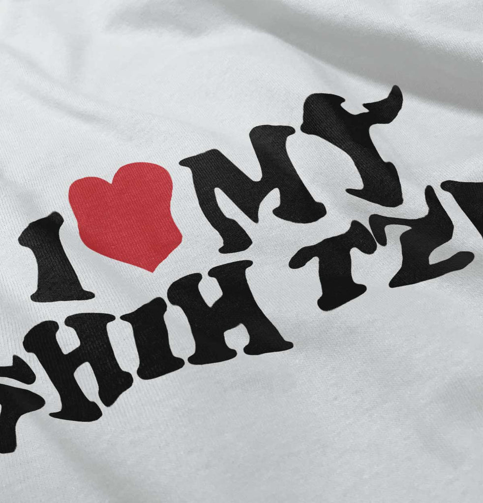 I Love My Shih Tzu Romper Bodysuit-Direct To Garment Print-Brisco Baby