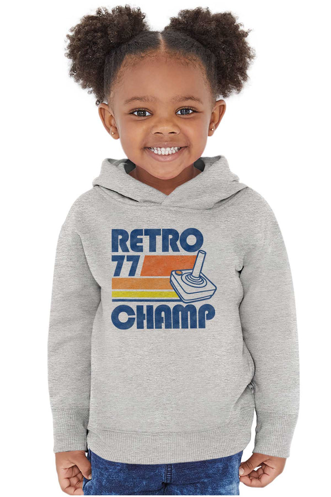 Retro 77 Champ Gamer Dragons Toddler Pullover Hoodie-Direct To Garment Print-Brisco Baby