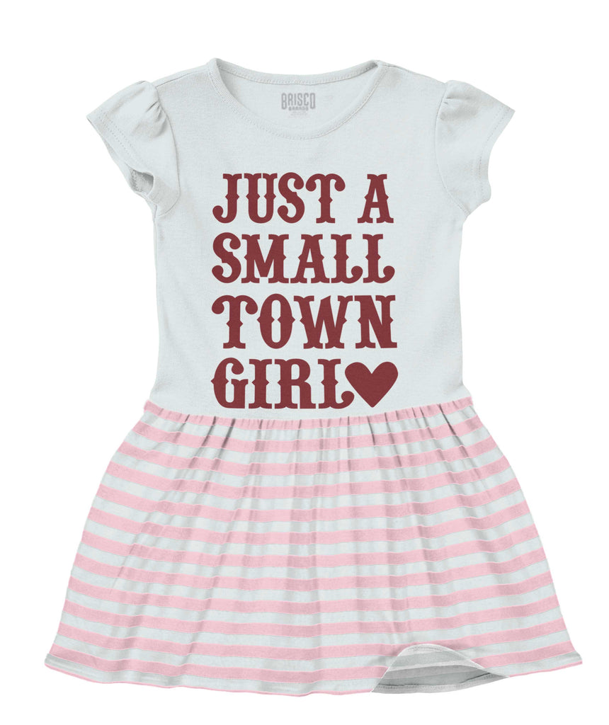 Small Town Girl Baby Striped Skirt Dress-Direct To Garment Print-Brisco Baby