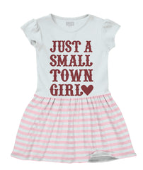 Small Town Girl Baby Striped Skirt Dress-Direct To Garment Print-Brisco Baby